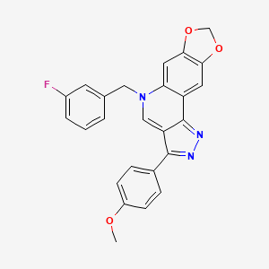 5-(3-fluorobenzyl)-3-(4-methoxyphenyl)-5H-[1,3]dioxolo[4,5-g]pyrazolo[4,3-c]quinoline
