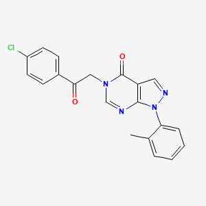 5-[2-(4-Chlorophenyl)-2-oxoethyl]-1-(2-methylphenyl)pyrazolo[3,4-d]pyrimidin-4-one