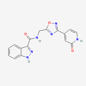 N-((3-(2-oxo-1,2-dihydropyridin-4-yl)-1,2,4-oxadiazol-5-yl)methyl)-1H-indazole-3-carboxamide
