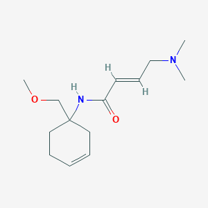 (E)-4-(Dimethylamino)-N-[1-(methoxymethyl)cyclohex-3-en-1-yl]but-2-enamide
