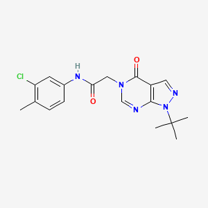 2-(1-(tert-butyl)-4-oxo-1H-pyrazolo[3,4-d]pyrimidin-5(4H)-yl)-N-(3-chloro-4-methylphenyl)acetamide