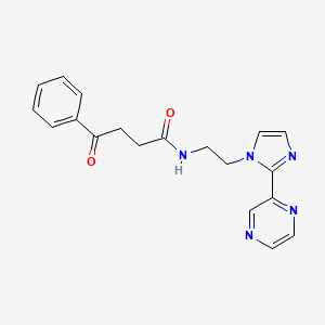 4-oxo-4-phenyl-N-{2-[2-(pyrazin-2-yl)-1H-imidazol-1-yl]ethyl}butanamide