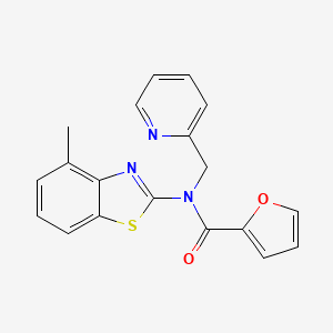 molecular formula C19H15N3O2S B2546688 N-(4-methylbenzo[d]thiazol-2-yl)-N-(pyridin-2-ylmethyl)furan-2-carboxamide CAS No. 899964-08-0