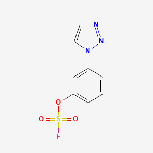 molecular formula C8H6FN3O3S B2546695 1-(3-Fluorosulfonyloxyphenyl)triazole CAS No. 2379425-36-0