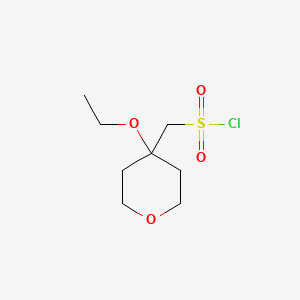 molecular formula C8H15ClO4S B2546701 (4-Ethoxyoxan-4-yl)methanesulfonyl chloride CAS No. 1784632-68-3