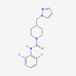 4-((1H-pyrazol-1-yl)methyl)-N-(2,6-difluorophenyl)piperidine-1-carboxamide