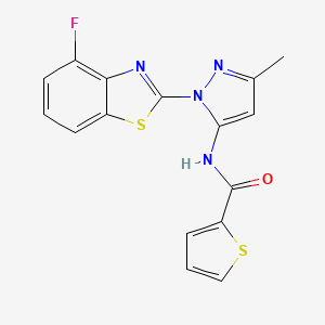 N-(1-(4-fluorobenzo[d]thiazol-2-yl)-3-methyl-1H-pyrazol-5-yl)thiophene-2-carboxamide