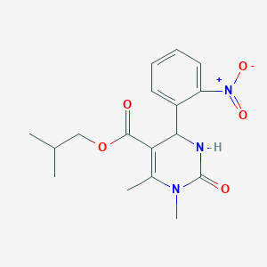 Isobutyl 1,6-dimethyl-4-(2-nitrophenyl)-2-oxo-1,2,3,4-tetrahydropyrimidine-5-carboxylate