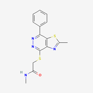 N-methyl-2-((2-methyl-7-phenylthiazolo[4,5-d]pyridazin-4-yl)thio)acetamide