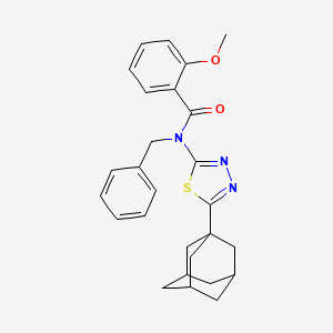 molecular formula C27H29N3O2S B2546729 N-[5-(adamantan-1-yl)-1,3,4-thiadiazol-2-yl]-N-benzyl-2-methoxybenzamide CAS No. 392320-44-4