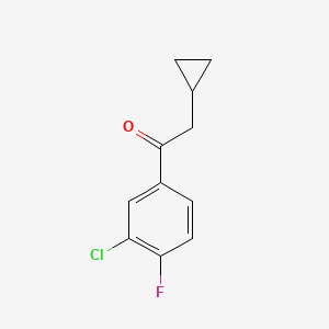 1-(3-Chloro-4-fluorophenyl)-2-cyclopropylethan-1-one