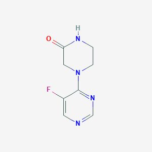 molecular formula C8H9FN4O B2546772 4-(5-Fluoropyrimidin-4-yl)piperazin-2-one CAS No. 2310082-47-2