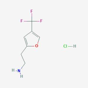 molecular formula C7H9ClF3NO B2546775 2-[4-(Trifluoromethyl)furan-2-yl]ethanamine;hydrochloride CAS No. 2253631-17-1