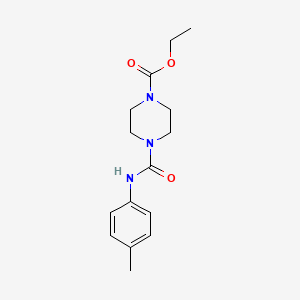 molecular formula C15H21N3O3 B2546808 Ethyl 4-(N-(4-methylphenyl)carbamoyl)piperazinecarboxylate CAS No. 831244-06-5