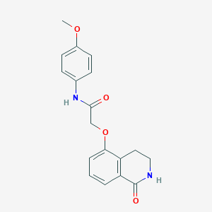 molecular formula C18H18N2O4 B2546820 N-(4-methoxyphenyl)-2-((1-oxo-1,2,3,4-tetrahydroisoquinolin-5-yl)oxy)acetamide CAS No. 886950-35-2