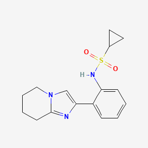 molecular formula C16H19N3O2S B2546900 N-(2-(5,6,7,8-tetrahydroimidazo[1,2-a]pyridin-2-yl)phenyl)cyclopropanesulfonamide CAS No. 2034299-67-5