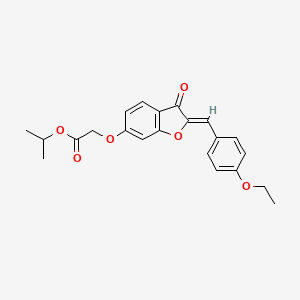 B2546932 (Z)-isopropyl 2-((2-(4-ethoxybenzylidene)-3-oxo-2,3-dihydrobenzofuran-6-yl)oxy)acetate CAS No. 623121-65-3