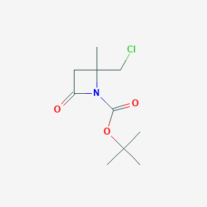 molecular formula C10H16ClNO3 B2546935 Tert-butyl 2-(chloromethyl)-2-methyl-4-oxoazetidine-1-carboxylate CAS No. 1335042-11-9