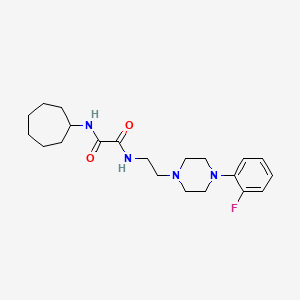 molecular formula C21H31FN4O2 B2546936 N'-cycloheptyl-N-{2-[4-(2-fluorophenyl)piperazin-1-yl]ethyl}ethanediamide CAS No. 1049398-92-6