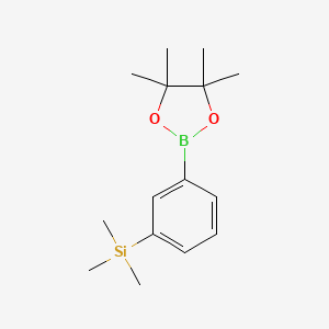 molecular formula C15H25BO2Si B2546959 Trimethyl(3-(4,4,5,5-tetramethyl-1,3,2-dioxaborolan-2-yl)phenyl)silane CAS No. 1208070-18-1