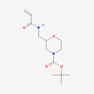 molecular formula C13H22N2O4 B2546974 Tert-butyl 2-[(prop-2-enoylamino)methyl]morpholine-4-carboxylate CAS No. 2361805-89-0