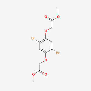 molecular formula C12H12Br2O6 B2546977 Dimethyl 2,2'-((2,5-dibromo-1,4-phenylene)bis(oxy))diacetate CAS No. 91395-60-7