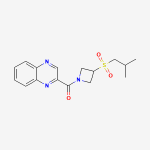 B2546978 (3-(Isobutylsulfonyl)azetidin-1-yl)(quinoxalin-2-yl)methanone CAS No. 1797692-24-0