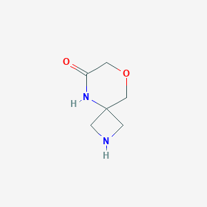 molecular formula C6H10N2O2 B2546986 8-Oxa-2,5-diazaspiro[3.5]nonan-6-one CAS No. 1442432-16-7