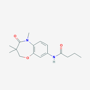 molecular formula C16H22N2O3 B2546987 N-(3,3,5-trimethyl-4-oxo-2,3,4,5-tetrahydro-1,5-benzoxazepin-8-yl)butanamide CAS No. 921587-52-2