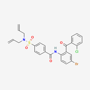 molecular formula C26H22BrClN2O4S B2546989 N-(4-bromo-2-(2-chlorobenzoyl)phenyl)-4-(N,N-diallylsulfamoyl)benzamide CAS No. 393838-27-2