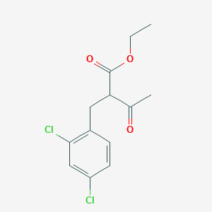 molecular formula C13H14Cl2O3 B2546995 Ethyl 2-[(2,4-dichlorophenyl)methyl]-3-oxobutanoate CAS No. 63218-45-1