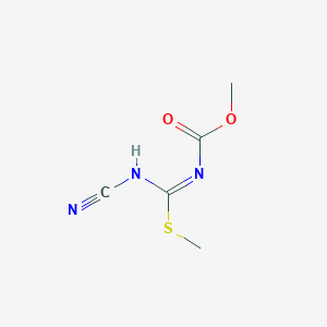 molecular formula C5H7N3O2S B025470 methyl (NE)-N-[(cyanoamino)-methylsulfanylmethylidene]carbamate CAS No. 109377-26-6