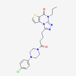 1-(4-(4-(4-chlorophenyl)piperazin-1-yl)-4-oxobutyl)-4-propylthieno[2,3-e][1,2,4]triazolo[4,3-a]pyrimidin-5(4H)-one