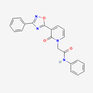 2-[2-oxo-3-(3-phenyl-1,2,4-oxadiazol-5-yl)pyridin-1(2H)-yl]-N-phenylacetamide