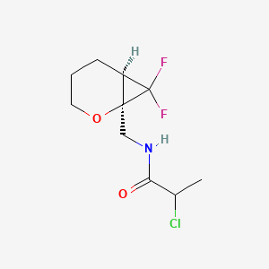 2-Chloro-N-[[(1R,6R)-7,7-difluoro-2-oxabicyclo[4.1.0]heptan-1-yl]methyl]propanamide