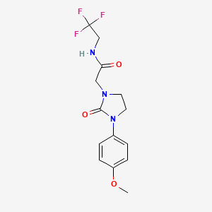 2-(3-(4-methoxyphenyl)-2-oxoimidazolidin-1-yl)-N-(2,2,2-trifluoroethyl)acetamide