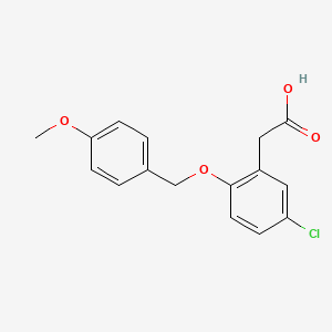2-[5-Chloro-2-[(4-methoxyphenyl)methoxy]phenyl]acetic acid