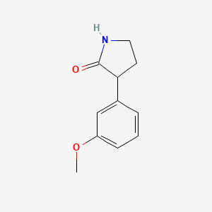 molecular formula C11H13NO2 B2547022 3-(3-Methoxyphenyl)pyrrolidin-2-one CAS No. 1267032-91-6