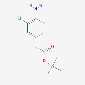 molecular formula C12H16ClNO2 B2547026 Tert-butyl 2-(4-amino-3-chlorophenyl)acetate CAS No. 2248373-25-1