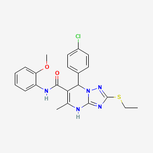 7-(4-chlorophenyl)-2-(ethylthio)-N-(2-methoxyphenyl)-5-methyl-4,7-dihydro-[1,2,4]triazolo[1,5-a]pyrimidine-6-carboxamide