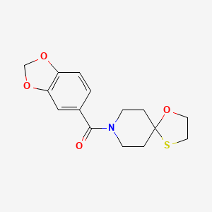 Benzo[d][1,3]dioxol-5-yl(1-oxa-4-thia-8-azaspiro[4.5]decan-8-yl)methanone