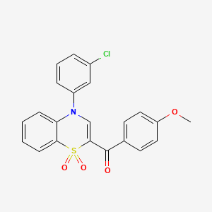 [4-(3-chlorophenyl)-1,1-dioxido-4H-1,4-benzothiazin-2-yl](4-methoxyphenyl)methanone