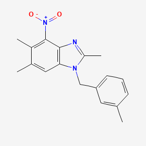 2,5,6-trimethyl-1-(3-methylbenzyl)-4-nitro-1H-1,3-benzimidazole