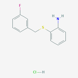 {2-[(3-Fluorobenzyl)thio]phenyl}amine hydrochloride