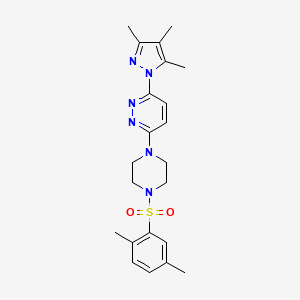 3-(4-((2,5-dimethylphenyl)sulfonyl)piperazin-1-yl)-6-(3,4,5-trimethyl-1H-pyrazol-1-yl)pyridazine