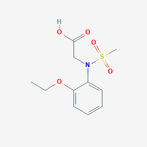 molecular formula C11H15NO5S B2547188 N-(2-Ethoxyphenyl)-N-(methylsulfonyl)glycine CAS No. 333454-66-3