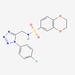 N-((1-(4-chlorophenyl)-1H-tetrazol-5-yl)methyl)-2,3-dihydrobenzo[b][1,4]dioxine-6-sulfonamide