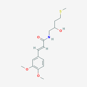 (E)-3-(3,4-Dimethoxyphenyl)-N-(2-hydroxy-4-methylsulfanylbutyl)prop-2-enamide