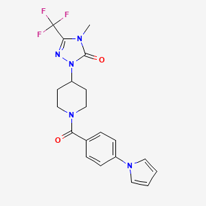 1-(1-(4-(1H-pyrrol-1-yl)benzoyl)piperidin-4-yl)-4-methyl-3-(trifluoromethyl)-1H-1,2,4-triazol-5(4H)-one