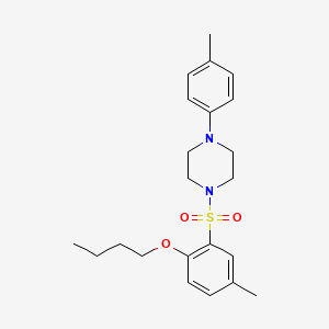 1-(2-Butoxy-5-methylbenzenesulfonyl)-4-(4-methylphenyl)piperazine